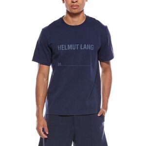 Helmut Lang Mens Stamped T-Shirt, Blue